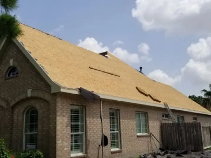 A house with a roof.