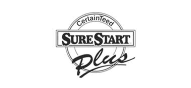 SureStart Plus logo on black background.