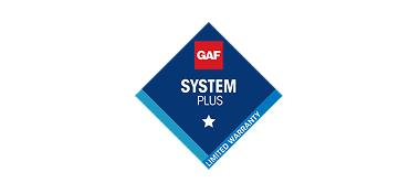 GAF System Plus Limited Warranty logo.